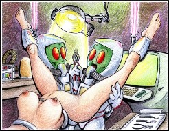 sexy comic art alien abduction, drawing by L Ryden - implant.jpg (144915 bytes)
